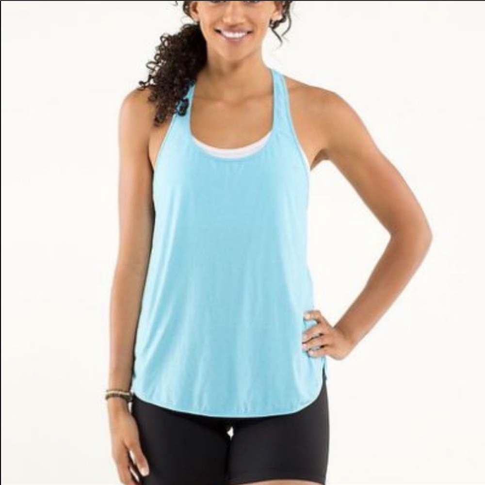 Lululemon 105f singlet top in light blue